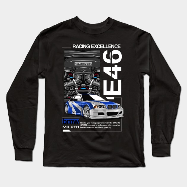 BMW E46 Racing Excellence Long Sleeve T-Shirt by Harrisaputra